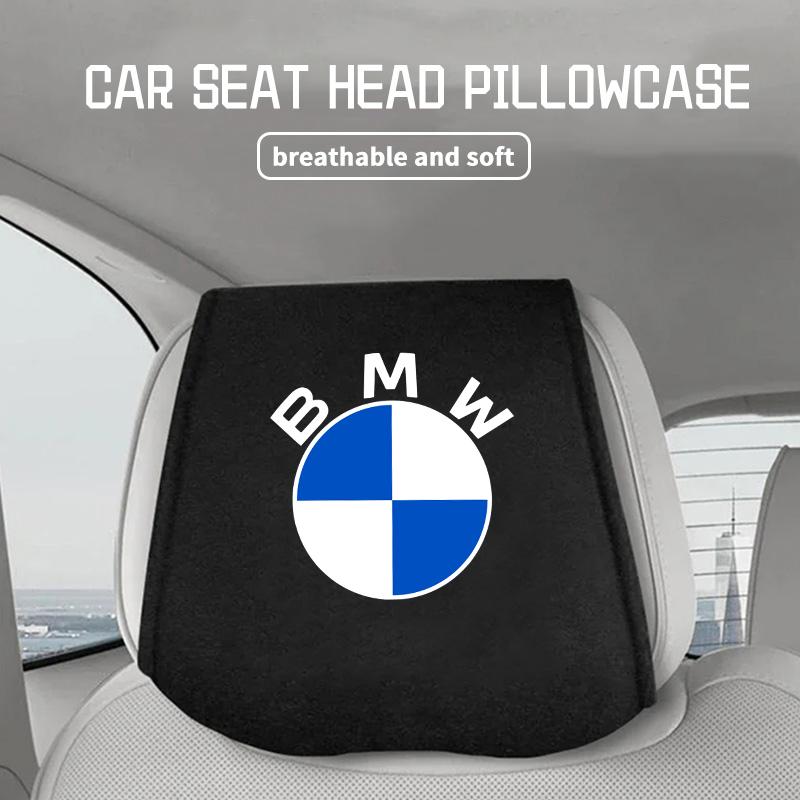 DKXA1 Car Logo Headrest Cushion Cover Badge Head Neck Pillow Case For BMW M Performance E36 E46 E60 E90 E91 E92 E93 F30 F20