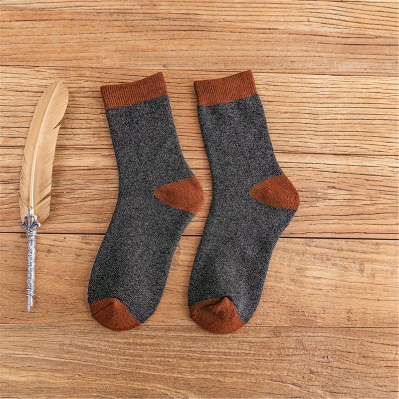 Boot Socks for Men Cushions Socks Thick Geothermal Sock Warm Winter Ankle Socks Casual Cosy Crew Socks Hiking Cosy Socks