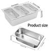 Catering Display Container Countertop Stainless Steel Pan with Acrylic Lid for Food Storage Practical Seasoning Box