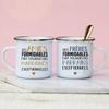 Tasse Émaillée Imprimé Français Veux-tu être ma Marraine et mon Parrain Tasse à Café Boire Demande Marraine Parrain Demande Tasses Rétro Meilleur Cadeau