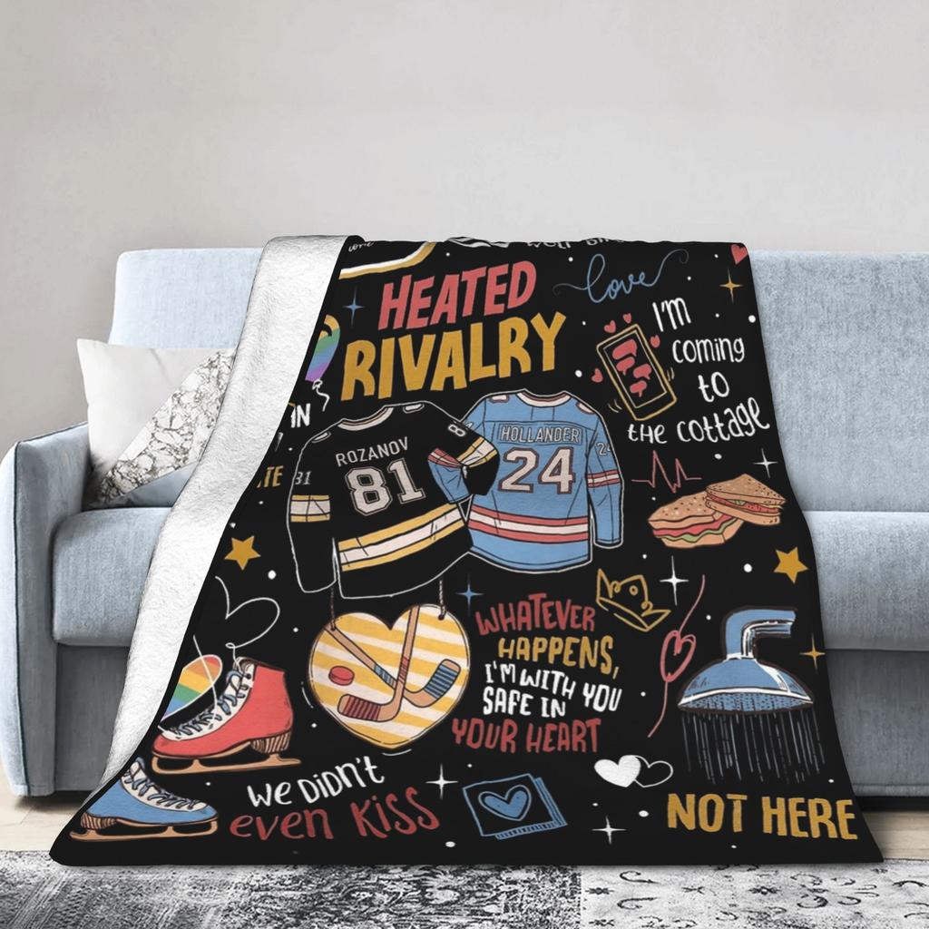 Heated Rivalry TV Show Hollanov Blankets Flannel Funny Warm Throw Blanket for Home Restaurant Winter