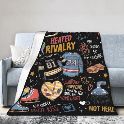 Heated Rivalry TV Show Hollanov Blankets  Flannel Funny Warm Throw Blanket for Home Restaurant  Winter