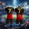 Cristiano Ronaldo No.7 Football Suit Set Match Training Uniform Short Sleeve Shorts Set Quick Drying Sportswear Gift kids