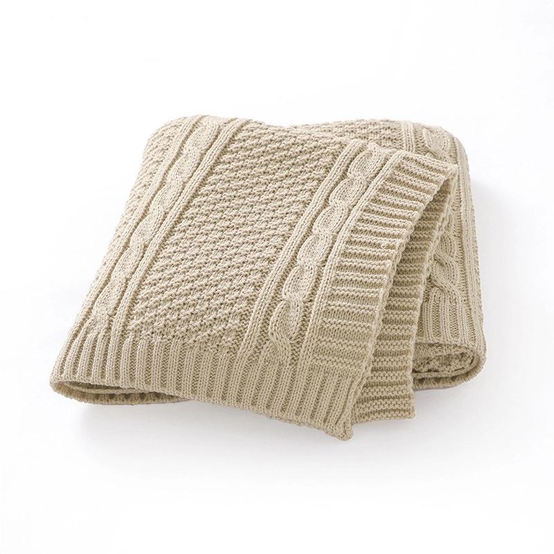 

Vintage Cable Knit Christening Blanket 100 Acrylic All Season Soft Unisex Baby Blanket for Baby Solid Color Travel Home Nursery