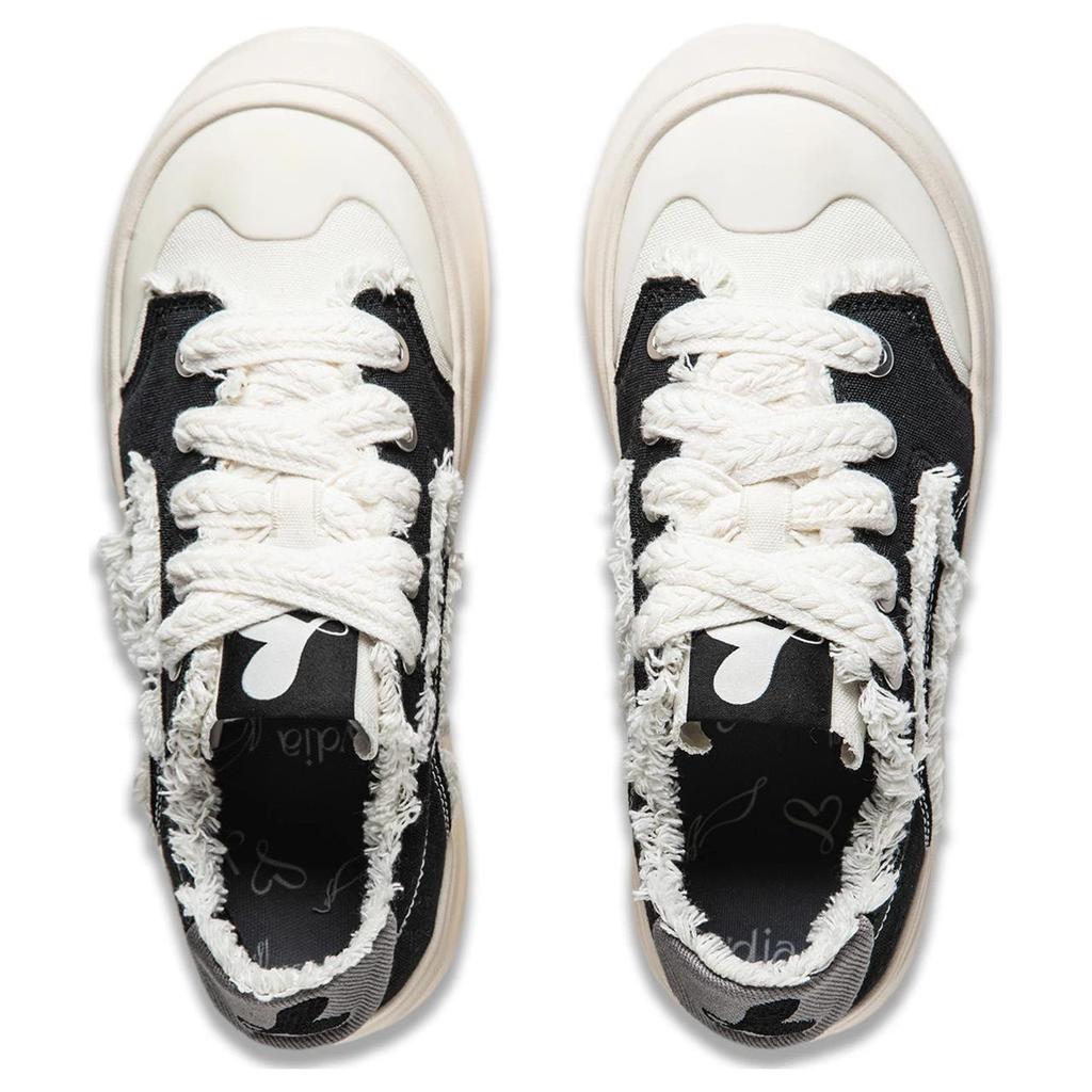 New Disney X LINING Honey Platform Casual Shoes Women's Low Top Black/Ecru AGCU046-1