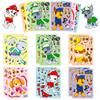 6/8/12/16pcs PAW Patrol Puzzle Anime Stickers DIY Ryder Chase Make-a-Face Assemble Funny Cartoon Decal Assemble Jigsaw Sticker
