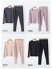 Women's Warm Lenzing Modal Autumn Underwear Set - Skin-Friendly Base Layer Top & Pants with Collar