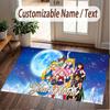 Custom Name Crystal Velvet Rug,Sailor Moon Comfortable Anti Slip Floor Mat For Room Decoration
