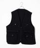 WEGO Unisex Hunting Big Sleeveless Oversized Size Black Men's Vest, Layered, Outerwear, Silhouette, Summer/Winter Clothes, Spring/Summer/Autumn, F,