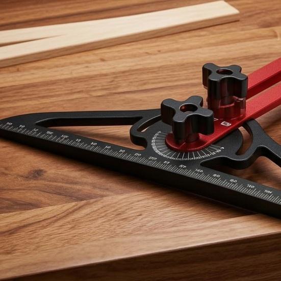 Stair Ruler High Strength Aviation Aluminum Alloy Stair Tread Template Tool with Adjustable Swivel
