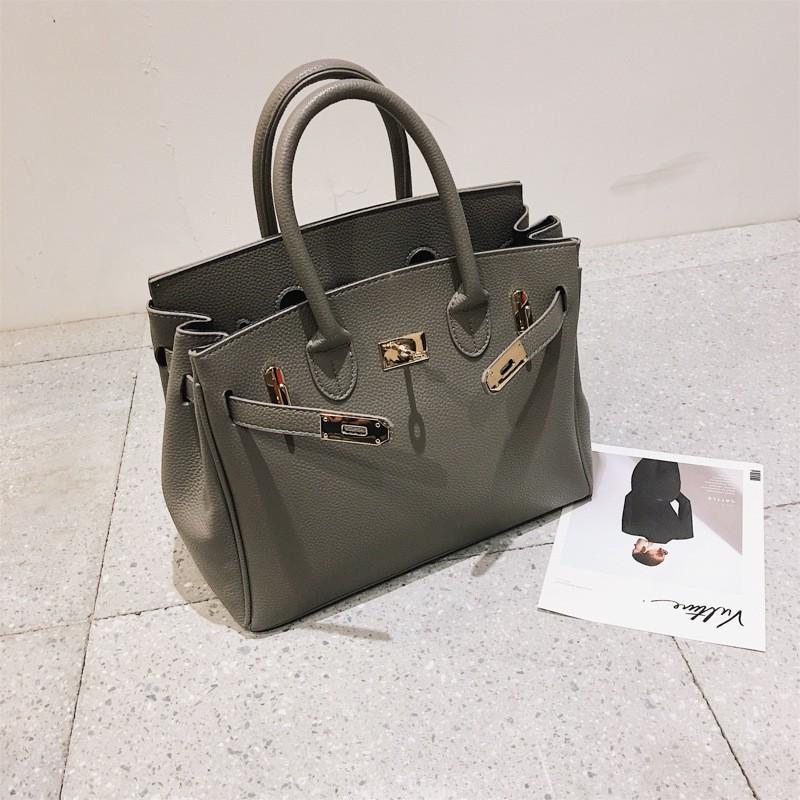 Cross Border Large Capacity Hand-held Lychee Patterned Women's Bag 2026 New Fashion Scarf Kelly Shoulder Crossbody Bags
