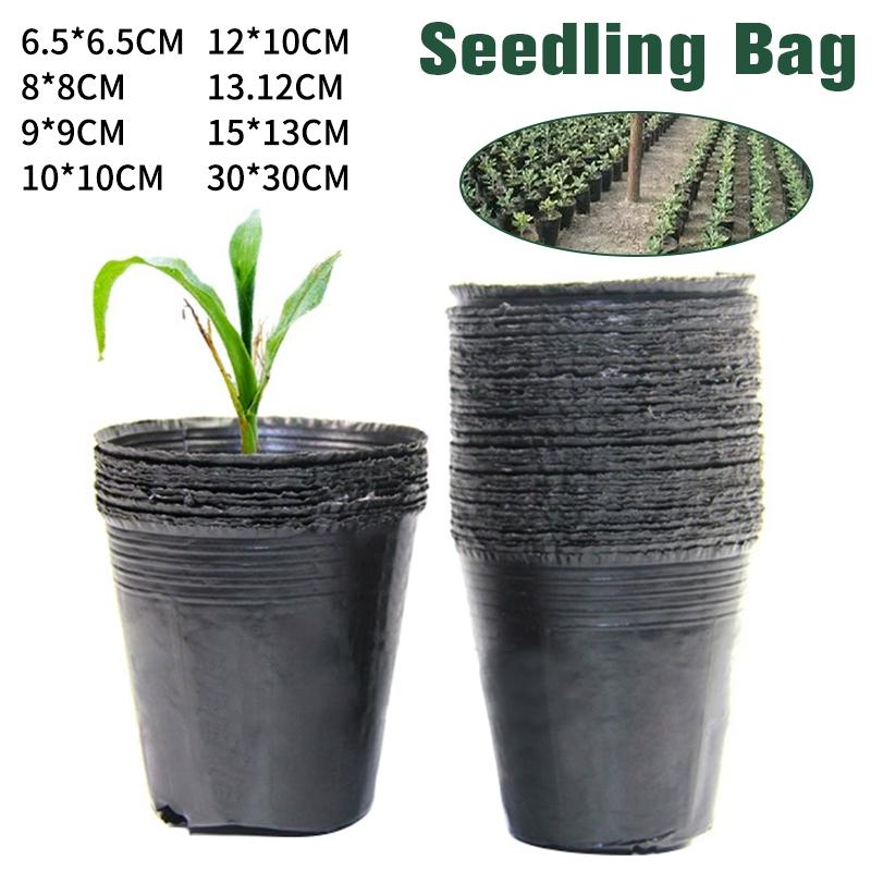 10-100Pcs Plastic Seedling Cup Disposable Thickened Nursery Pots For Transplanting Flower Vegetable Planting Seeding Grow Bags