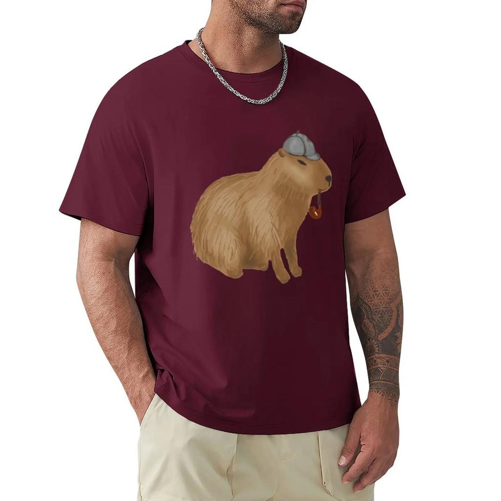 Capybara Baseballkappe Sherlock Capybara Klassische Trucker-Mütze Sommermann Outdoor-Sport-Print Baseballkappen