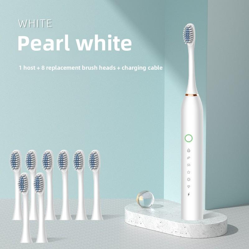 Electric Toothbrush Adult Bright White Automatic Charging Waterproof Sonic Soft Bristle Brush Men and Women Couple Children Set Toothbrush