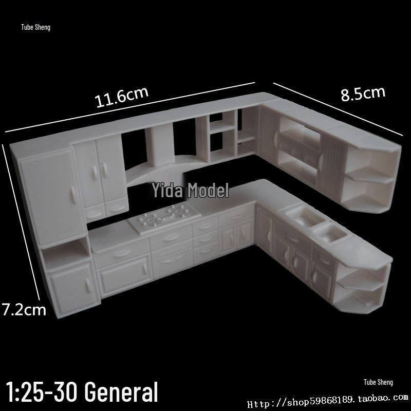 1:30 Scale DIY Construction Sand Table Model Materials for Students: Indoor Furniture, Bed, Wardrobe, Table, Sofa