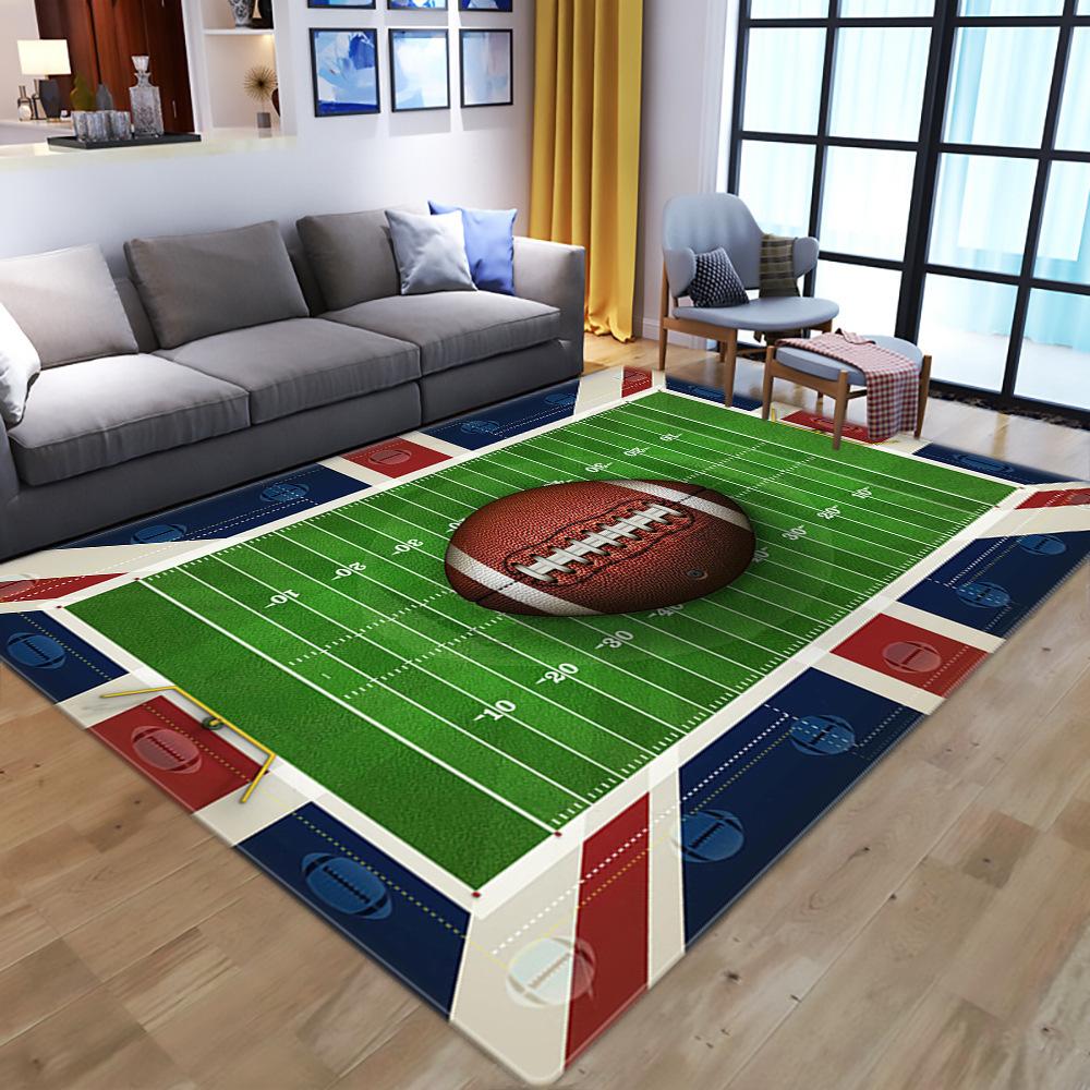 

3D Printed Rugby Sports Living Room Bedroom Home Decoration Floor Mat 40X60cm upgrade encryption