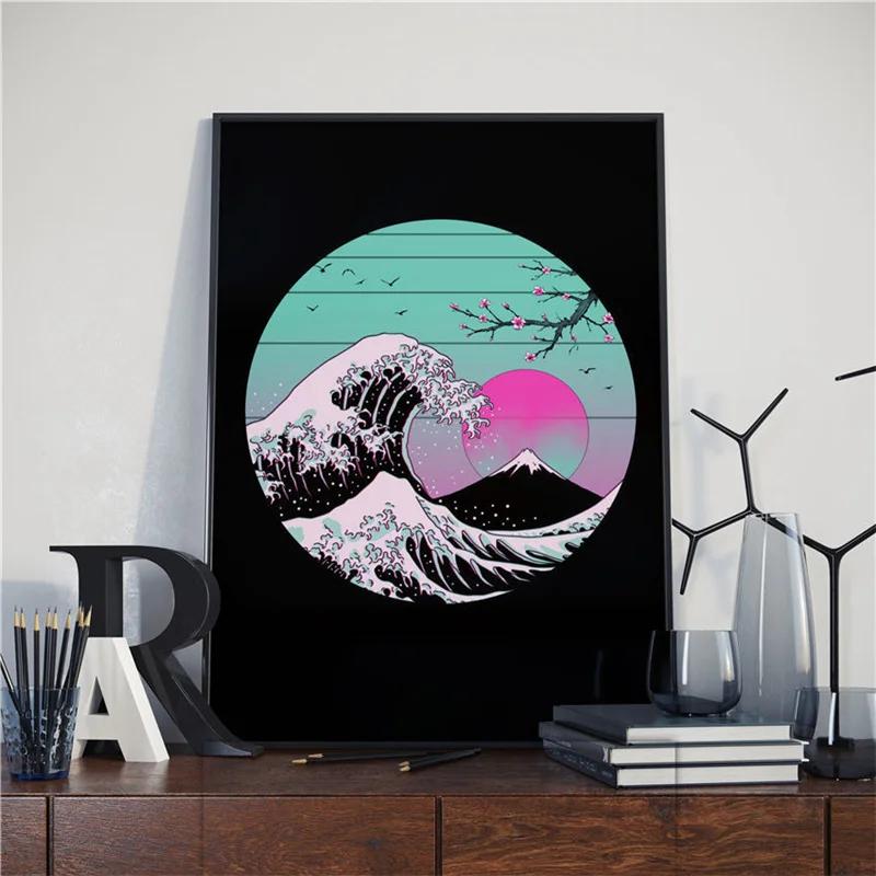 Japanese Samurai Cat Posters and Prints Ramen Nostalgia Quality Cartoon Canvas Paintings Animal Wall Art Pictures for Home Decor