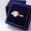 Heart Shape Rinestone Rings Copper Vintage Rings Fashion Shining Open Ring  Ladies