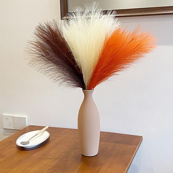 10Pcs Artificial Pampas Grass Decoration Realistic Fluffy Tall Fake Dried Grass Home Office Wedding Party Table Centerpiece Boho Decor