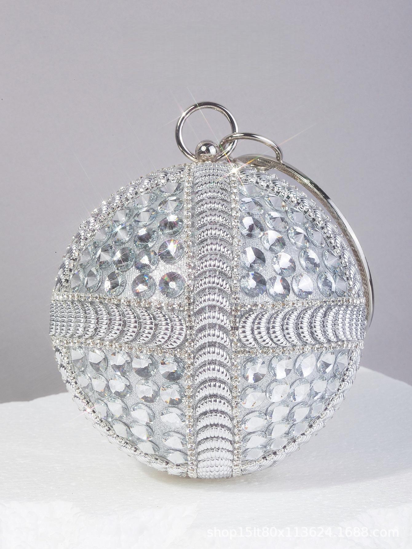 

Shiny Rhine Diamonds Cosmetic Bags Portable Ladies Dinner Bags Handmade Bags Light Luxury