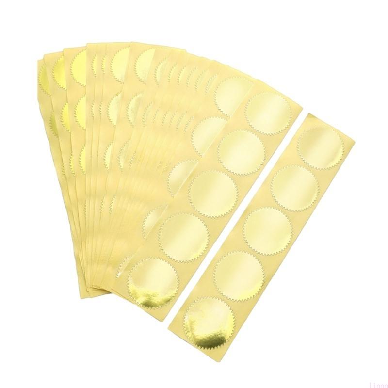 

100/250PCS 45mm Serrated Edges, Silver Golden Rednes Certificate Wafer Company Seal Labels