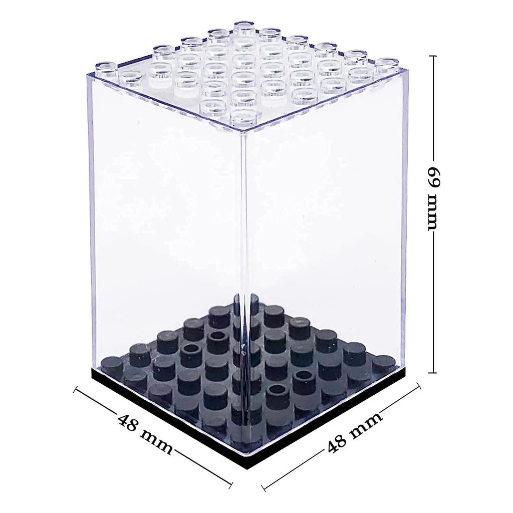 Building Block Display Box Suitable for Lego Minifigures Clear Desktop Dust Box Stackable Storage Square Small Particles Case