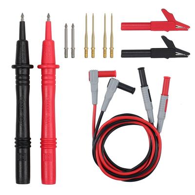 Premium Multimeter Test Leads with Clips and 2mm Probes 12 In 1 Kit