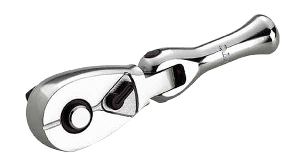 Киотский станок (КТК) 9.5mm (3/8 дюйма) Компактная гибкая короткая трещоточная рукоятка BRC3FS