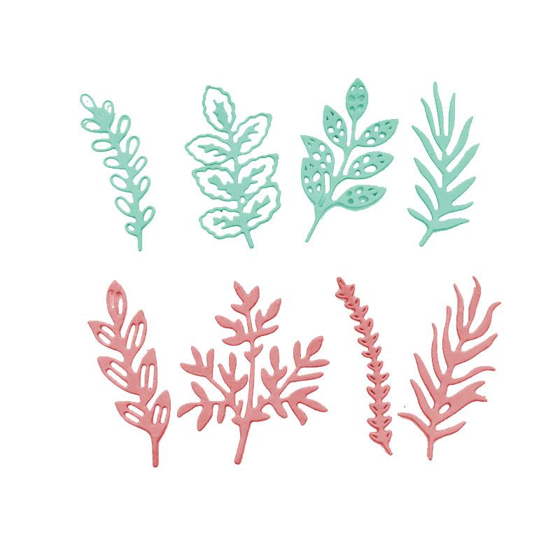 Metal Cutting Dies Eight Leaves Combined Pattern Cut DIY Scrapbooking Paper Craft Embossing Knife Mould Blade Punch Die