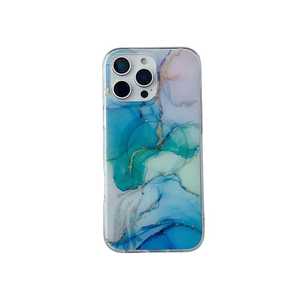 Marble Pattern Wireless Charging Magnetic Protective Case for iPhone 13 14 15 16 17 Pro Max Air For MagSafe Back Cover iPhone 16 Pro