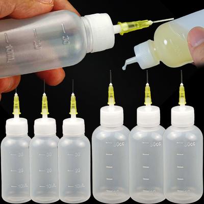 10 Stück 30 ccm 50 ccm Klebespritzenflaschen mit Nadelspitze, Präzisionsspitzen-Applikatorflaschen 5 Flaschen und 5 Nadeln