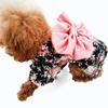 Pet Clothes Dog Small Floral Japanese Kimono Dog Clothes Bowknot Skirt Pet Supplies Cats