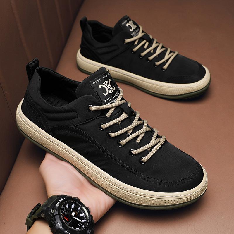 New Men's Canvas Shoes Platform Lace Up Breathable Casual Sneakers City Walk Leisure Running Sports Shoes for Men Zapatos Hombre cm