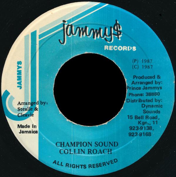 

7inch Record COLIN ROACH Champion Sound NONE Jammys Records 1987 Jamaica Reggae Ska Dub Used