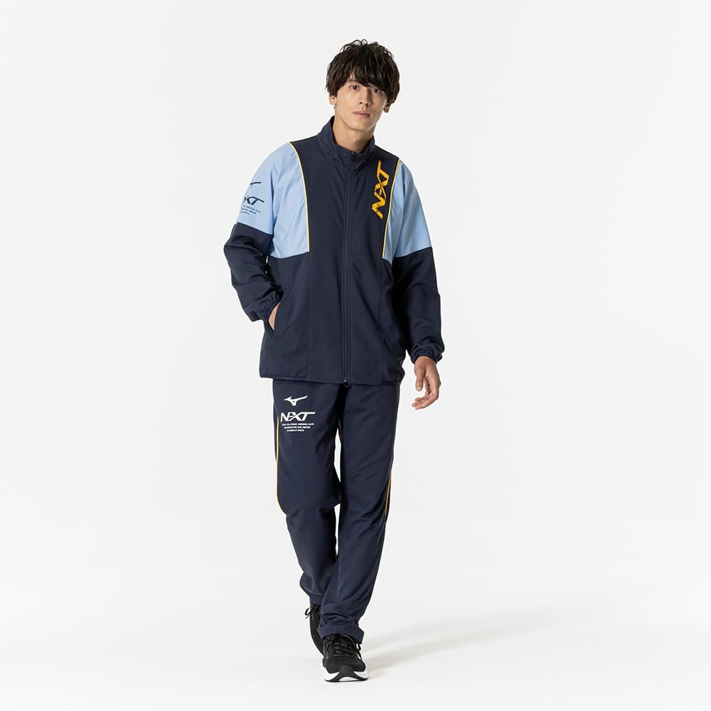 Mizuno Move Cross UPF Stretch Size Dress Size L N-XT Jacket, 50+, Moisture-Wicking, Quick-Drying, Jersey, Unisex, 32JCB220, Navy,