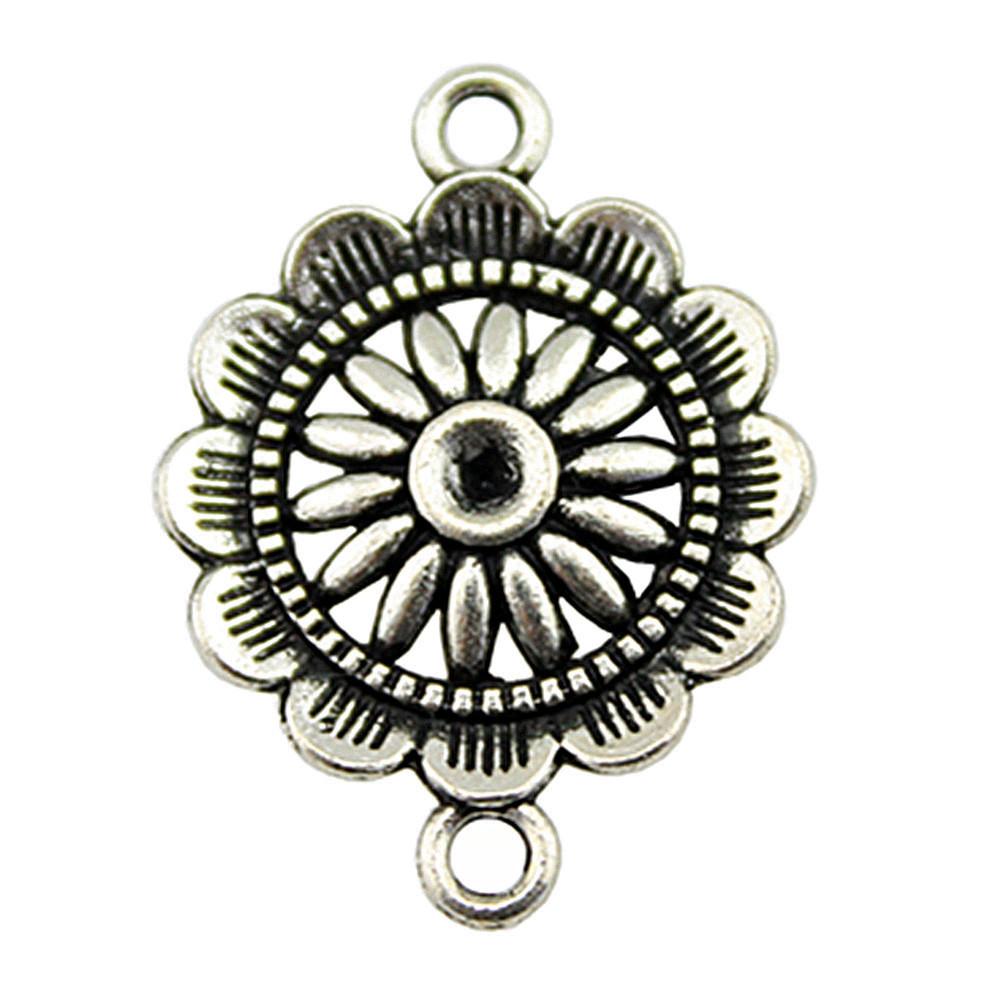 Filigree Diamond Shaped Connectors Ornate Multi Loop Links For Jewelry