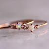 Women's Rose Gold Opal and Diamond Micro-Set Engagement Ring