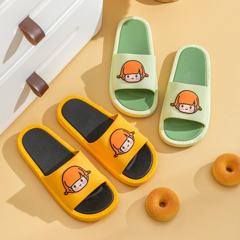 Indoor slippers women's summer home non-slip bath home cute bathroom can wear couple slippers men