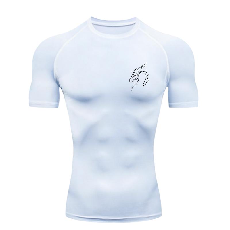 Dragon Head 2026 Men Sports T Shirt Training Jogging Running Workout T Shirt Compression Rashguard Tops Tee Short Sleeve T Shirt