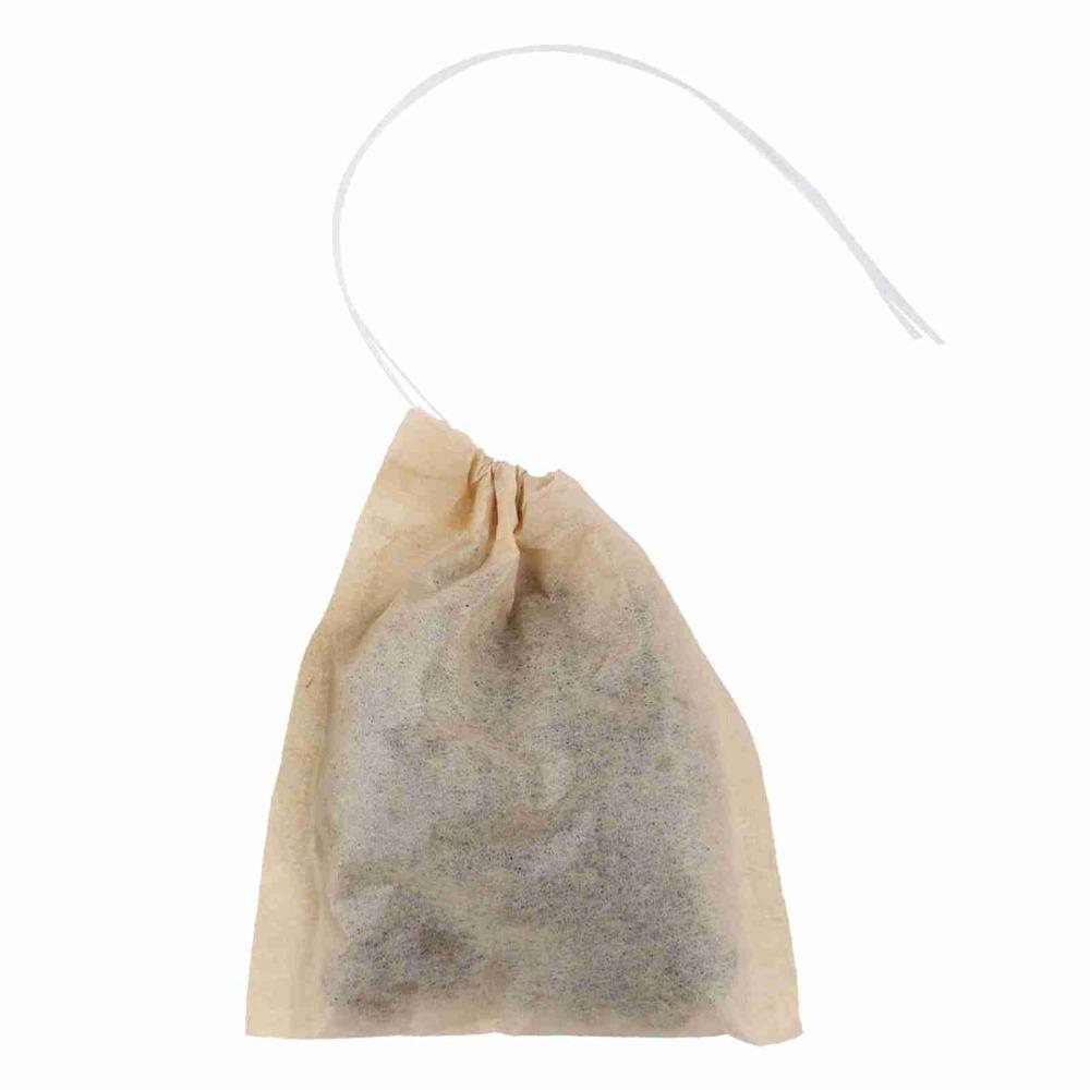 100PCS Set Wood Pulp Material Empty Tea Bags Drawstring Closure Loose Leaf Tea Bags  Tea Brewing