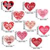Valentines Day Wall Ornament Paper Door Hanger with Rope Home Office Decoration Decorative Holiday Present