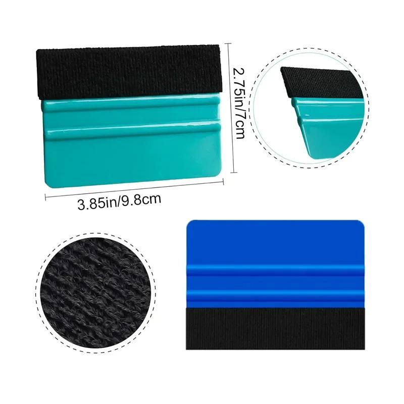 Car Felt Edge Squeegee Plastic Scraper Wallpaper Film Sticker Install Window Tint Tools Handheld Squeegee Kit for Glass Doors