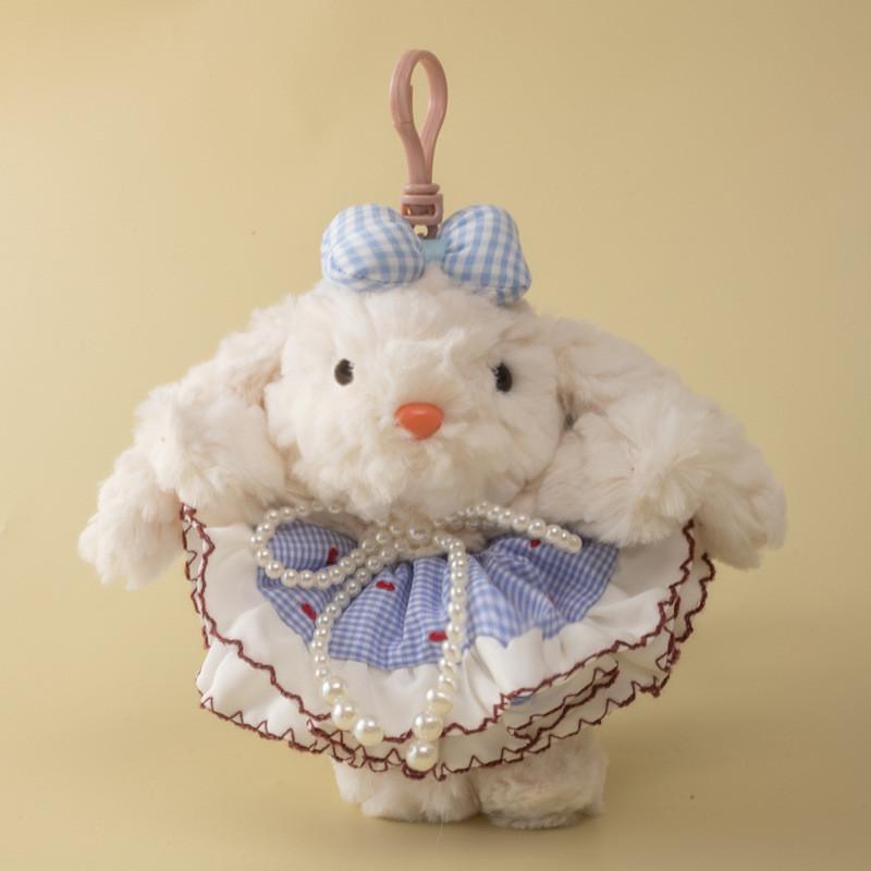 Cute Plush Bunny Bag Charm With Long Fur Material For Couples Gift