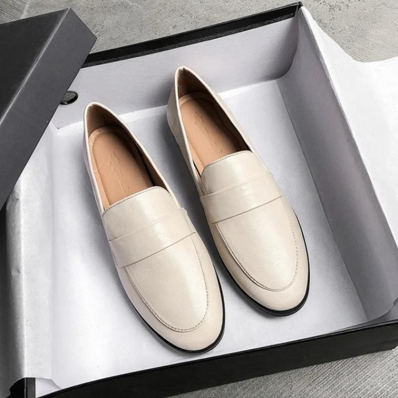 Spring Autumn Ladies New Small Leather Shoes Vintage Versatile Loafers British Style Fashion Anti Slip Shoes Casual Women's Flat