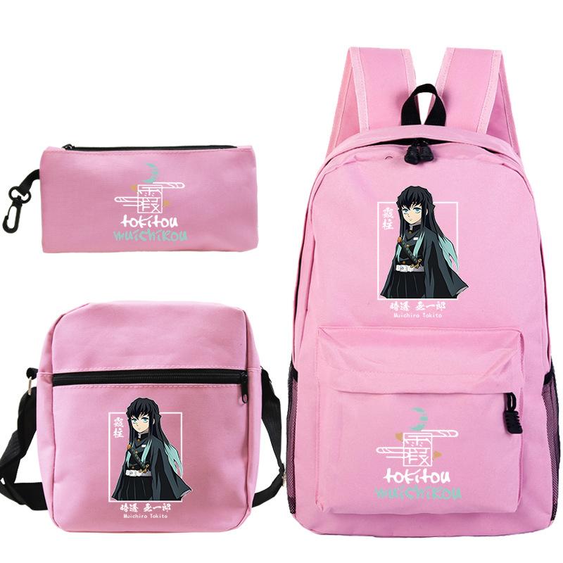 Demon Slayer Ghost Annihilation Blade Primary School Bag New Pencil Case Stationery Set