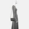 [Pre-Owned] Saddle Classic Monogram Removable Metal Chain Oblique Embroidery Fabric Saddle Bag - Very Good #IK1O9N