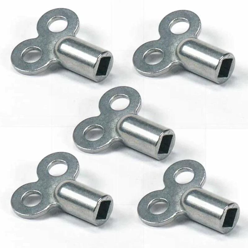 2Pcs/Set Zinc Alloy Radiator Exhaust Valve Key Eu Standard Threads Square 5×5Mm Radiator Accessories Heating Key Tools