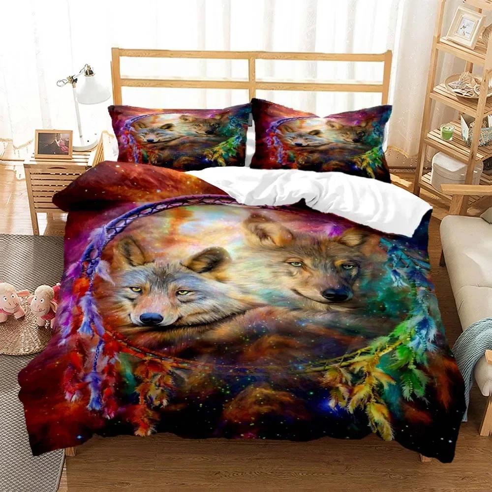

Wolf Digital Print Comfortable Duvet Quilt Cover Pillowcase Bedding Set Children Bedroom Decoration Home Textile 70x133cm