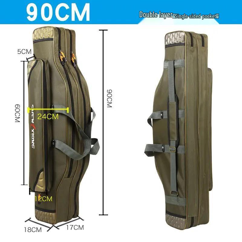 Large Wear-Resistant Fishing Bag, Two or Three Layers, 80-130 cm, Free Shipping
