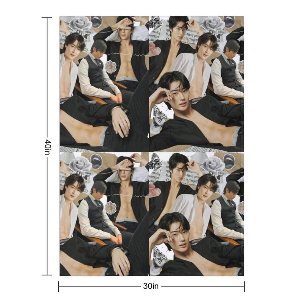 Byeon Woo-seok Throw Blanket Hair Sofa Furrys wednesday Blankets